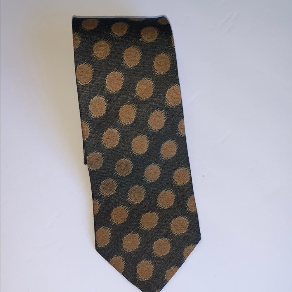 Dunhill Black Tie with Gold Dots